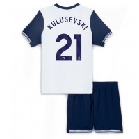 Camisa de Futebol Tottenham Hotspur Dejan Kulusevski #21 Equipamento Principal Infantil 2024-25 Manga Curta (+ Calças curtas)